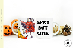 Spicy But Cute | Funny Devil Halloween Mug Wrap Product Image 3