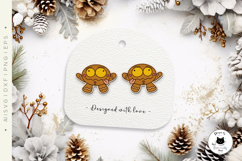 Cute Christmas Stud Earrings Laser Cut Designs Product Image 3