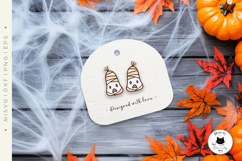 Funny Mummy Stud Earrings Laser Cut SVG | Halloween Earrings Product Image 2