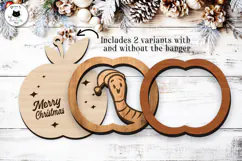 Funny Christmas Laser Cut Sign | Christmas Ornament SVG Product Image 3