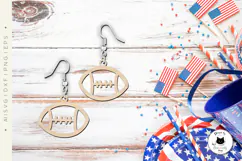 American Football Laser Cut File | Patriotic Earrings Product Image 2