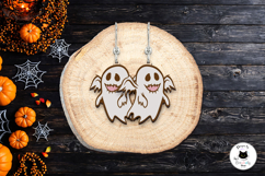 Spooky Season Halloween Earrings | Ghost Earrings SVG Product Image 4