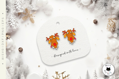 Unique Funny Christmas Stud Earrings Laser Cut Designs Product Image 2