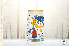 Christmas Libbey Glass PNG | 16 Oz Glass Can Wrap Designs Product Image 2