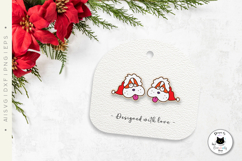 Cute Christmas Stud Earrings Laser Cut SVG Product Image 4
