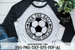 Soccer SVG, Kick the Ball Score the Goals, Football Cut File Product Image 3