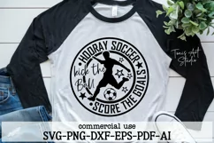 Kick the Ball Score the Goals Soccer SVG | Football Cut File Product Image 3