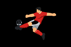 Kicking Soccer Player Vector Design Product Image 2