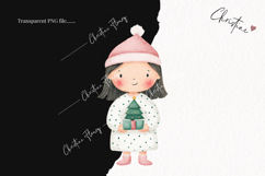 Cute Christmas Children Clipart | Christmas PNG Product Image 2