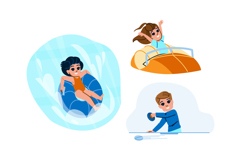 carousel kid amusement park vector Product Image 1