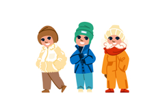 beanie kid boy winter fashion vector Product Image 1