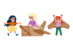 dream kid girl fly vector Product Image 1