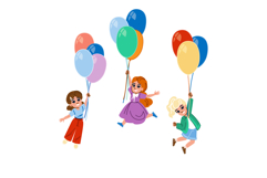 helium kid girl flying balloon Product Image 1