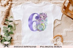 6th Birthday Mermaid PNG For Sublimation Or Printing Product Image 2