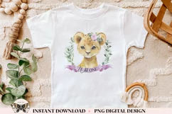 Girls Baby Lion Wild ONE Sublimation Design Product Image 3