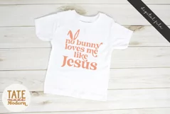 No bunny loves me like Jesus SVG cut file - Christian Easter Product Image 3
