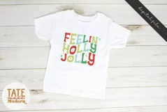 Feelin' Holly Jolly SVG cut file - Retro Christmas shirt svg Product Image 2