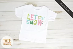 Let it Snow SVG cut file - Retro Christmas shirt svg Product Image 3