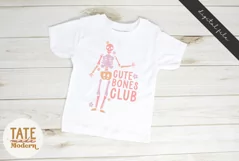 Cute Bones Club SVG cut file - Girly halloween shirt svg Product Image 2