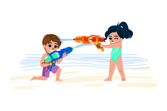 blaster kid water gun vector Product Image 1