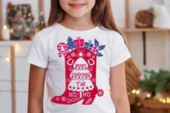 Cowboy Christmas SVG cut file Happy Merry Christmas Y'all Product Image 5