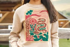 Cowgirl boots SVG Cut file Text Be Wild Cowboy Snake Tshirt Product Image 6