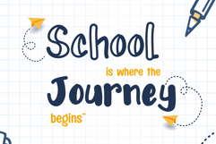 Kiddie Barra | Authentic School Style Webfont WOFF, 2 Styles Product Image 2