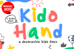 Kido Hand | Decorative Kids Handwritten Webfont for Fun idea Product Image 1