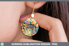 GorgeousKids 01 Bookshelf Round Earrings design.
