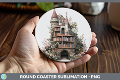 GorgeousKids 01 Bookshelf Round Coaster design.