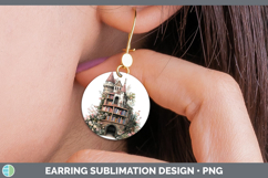 GorgeousKids 01 Bookshelf Round Earrings design.