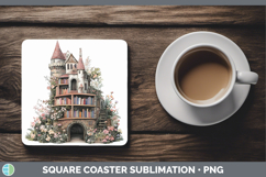 GorgeousKids 01 Bookshelf Square Coaster design.
