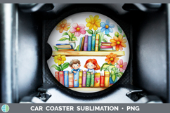 GorgeousKids 01 Bookshelf Car Coaster design.