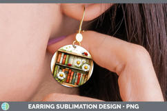 GorgeousKids 01 Bookshelf Round Earrings design.
