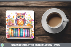 GorgeousKids 01 Bookshelf Square Coaster design.