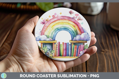 GorgeousKids 01 Bookshelf Round Coaster design.