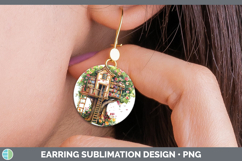 GorgeousKids 01 Bookshelf Round Earrings design.