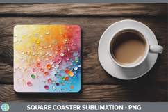GorgeousKids 01 Thick Paint Square Coaster design.