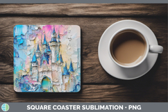 GorgeousKids 01 Thick Paint Square Coaster design.