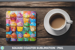 GorgeousKids 01 Thick Paint Square Coaster design.