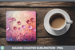 GorgeousKids 01 Thick Paint Square Coaster design.