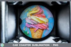 GorgeousKids 01 Thick Paint Car Coaster design.