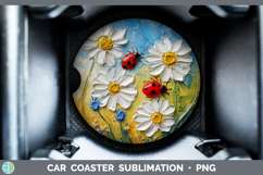 GorgeousKids 01 Thick Paint Car Coaster design.