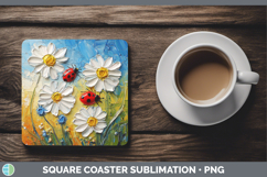 GorgeousKids 01 Thick Paint Square Coaster design.