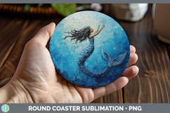 GorgeousKids 01 Thick Paint Round Coaster design.