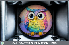 GorgeousKids 01 Thick Paint Car Coaster design.
