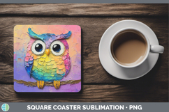 GorgeousKids 01 Thick Paint Square Coaster design.