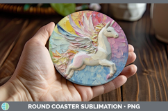 GorgeousKids 01 Thick Paint Round Coaster design.