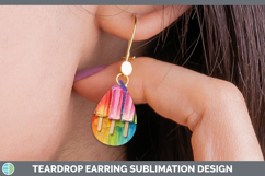 GorgeousKids 01 Thick Paint Teardrop Earrings design.