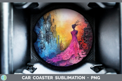 GorgeousKids 01 Thick Paint Car Coaster design.